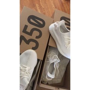 Size 10 men’s Triple White Yeezys